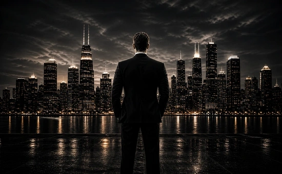 A legacy builder overlooking a dramatic city skyline